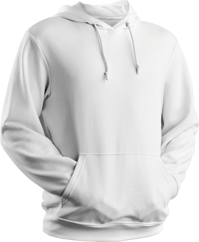 White hoodie mockup 3D rendering, png, universal sweatshirt,